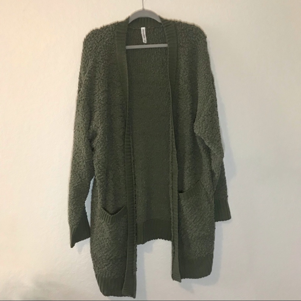 Olive Popcorn Cardigan Zenana Outfitters 3X BNWOT - Picture 3 of 8